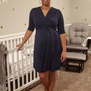 Navy Maternity Dress